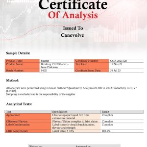 Breaking CBD 98% CBD Shatter - 1g
