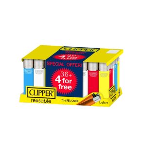 40 Clipper CP11R Classic Large Flint Solid Branded Lighters - CL1C005UKH