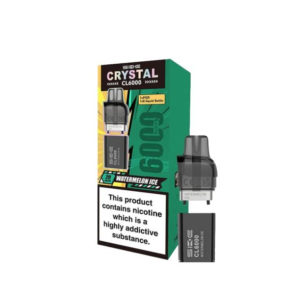 SKE Crystal CL6000 20mg Replacement Prefilled Pods 2ml 1200 Puffs - 2 Pcs - Image 4