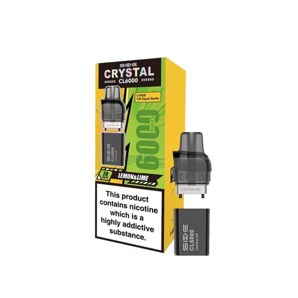 SKE Crystal CL6000 20mg Replacement Prefilled Pods 2ml 1200 Puffs - 2 Pcs - Image 5