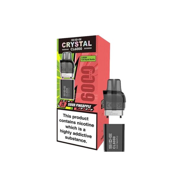 SKE Crystal CL6000 20mg Replacement Prefilled Pods 2ml 1200 Puffs - 2 Pcs - Image 8