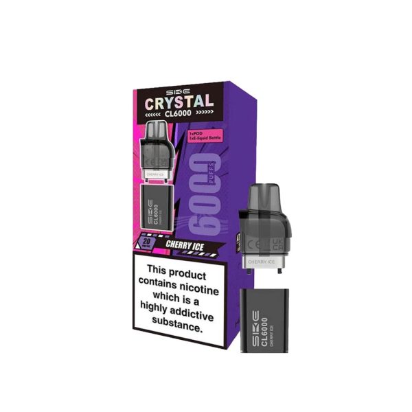 SKE Crystal CL6000 20mg Replacement Prefilled Pods 2ml 1200 Puffs - 2 Pcs - Image 10
