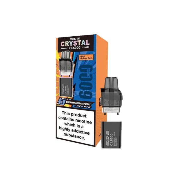 SKE Crystal CL6000 20mg Replacement Prefilled Pods 2ml 1200 Puffs - 2 Pcs - Image 11