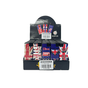 50 x 4Smoke Wind-Proof Love London Printed Lighters - FV10