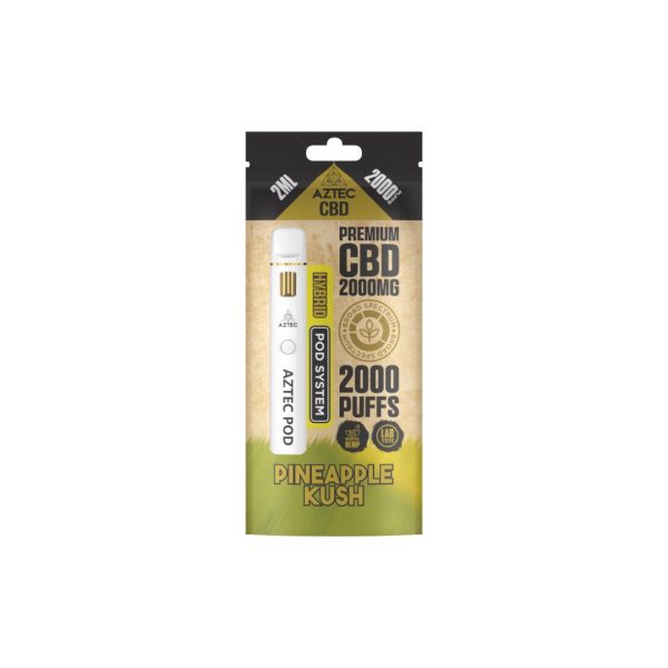 Aztec CBD 2000mg Broad Spectrum Starter Pro Pod Vape Kit 2000 Puffs - Image 4