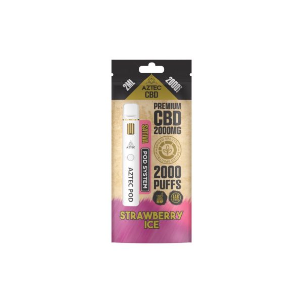 Aztec CBD 2000mg Broad Spectrum Starter Pro Pod Vape Kit 2000 Puffs - Image 8