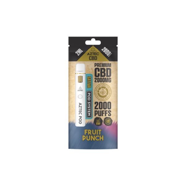 Aztec CBD 2000mg Broad Spectrum Starter Pro Pod Vape Kit 2000 Puffs - Image 16