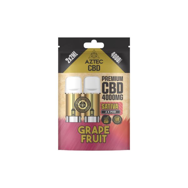 Aztec CBD 4000mg Broad Spectrum CBD Pods 2ml 4000 Puffs - 2 Pcs - Image 2